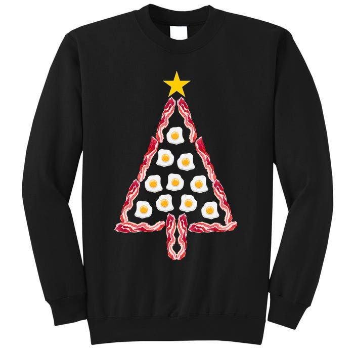 Christmas Breakfast Tree Bacon And Eggs Sweatshirt