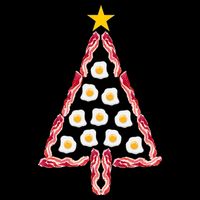 Christmas Breakfast Tree Bacon And Eggs Button