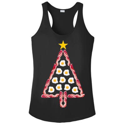 Christmas Breakfast Tree Bacon And Eggs Ladies PosiCharge Competitor Racerback Tank