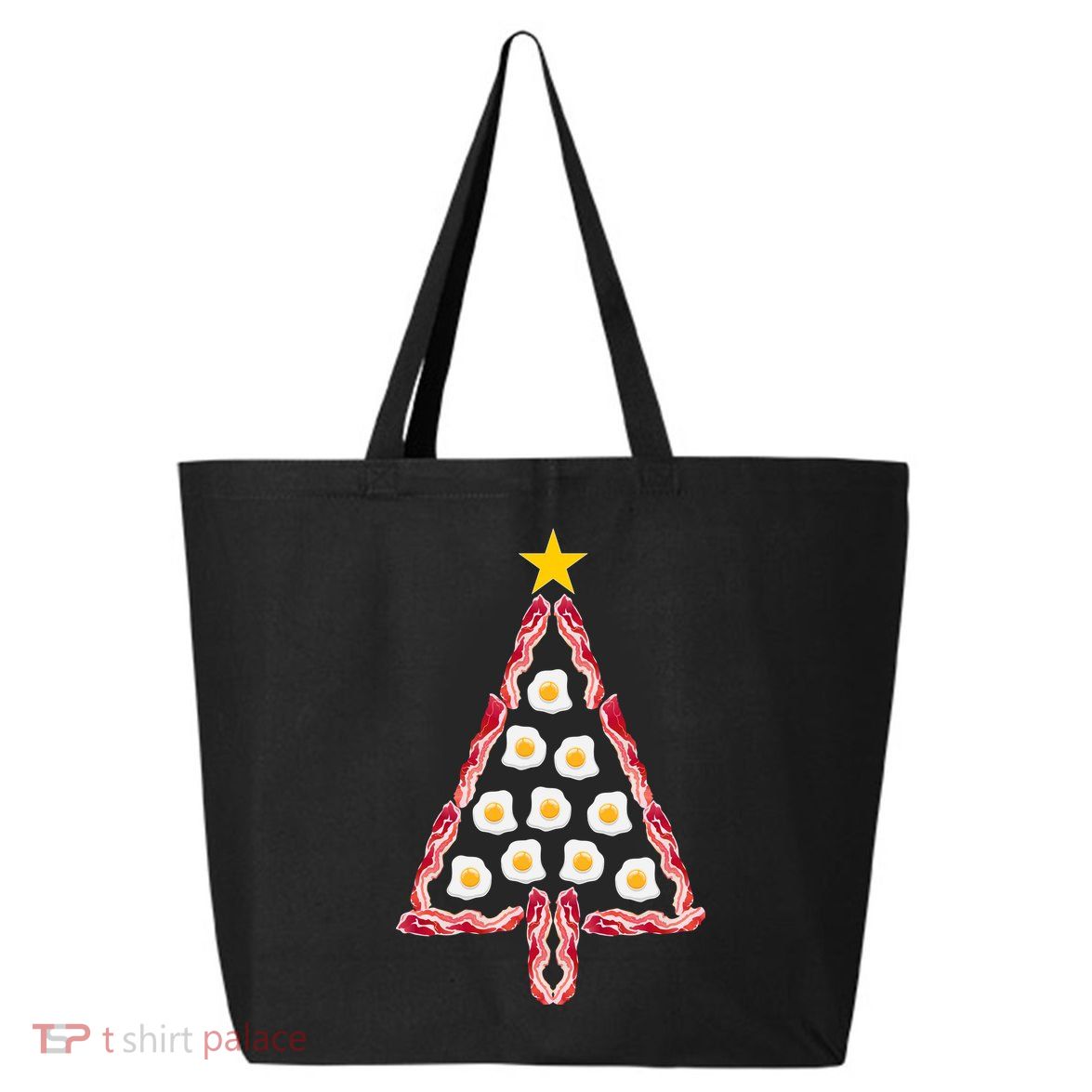 Christmas Breakfast Tree Bacon And Eggs 25L Jumbo Tote