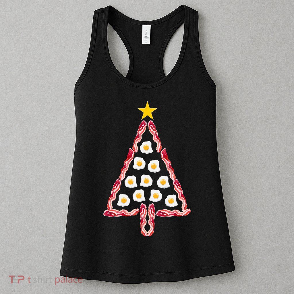 Christmas Breakfast Tree Bacon And Eggs Womens Tank Top