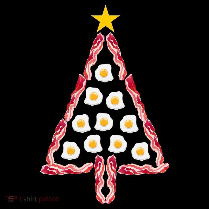 Christmas Breakfast Tree Bacon And Eggs Womens Tank Top