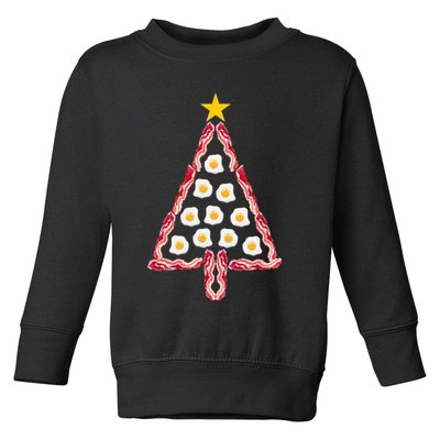Christmas Breakfast Tree Bacon And Eggs Toddler Sweatshirt