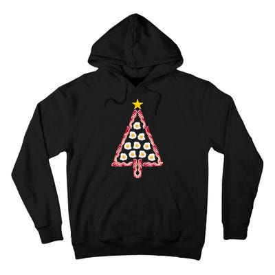 Christmas Breakfast Tree Bacon And Eggs Tall Hoodie