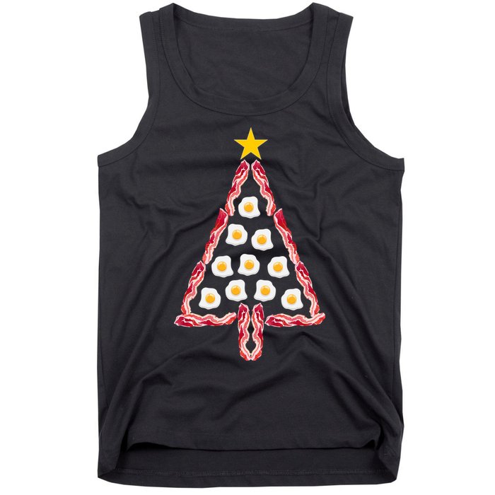Christmas Breakfast Tree Bacon And Eggs Tank Top