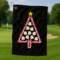 Christmas Breakfast Tree Bacon And Eggs Golf Towel
