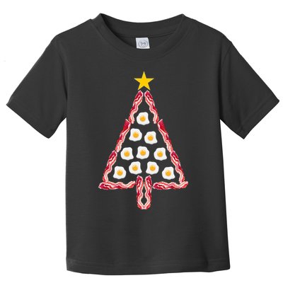 Christmas Breakfast Tree Bacon And Eggs Toddler T-Shirt