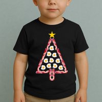 Christmas Breakfast Tree Bacon And Eggs Toddler T-Shirt
