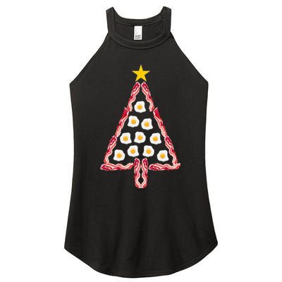 Christmas Breakfast Tree Bacon And Eggs Women's Perfect Tri Rocker Tank