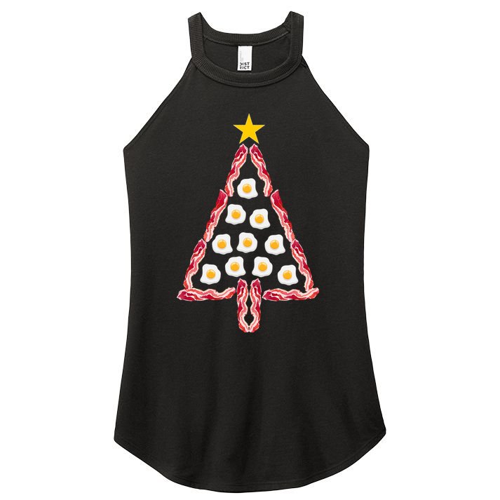 Christmas Breakfast Tree Bacon And Eggs Women's Perfect Tri Rocker Tank
