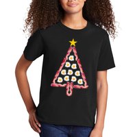 Christmas Breakfast Tree Bacon And Eggs Kids T-Shirt