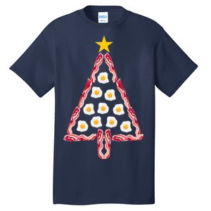 Christmas Breakfast Tree Bacon And Eggs Tall T-Shirt