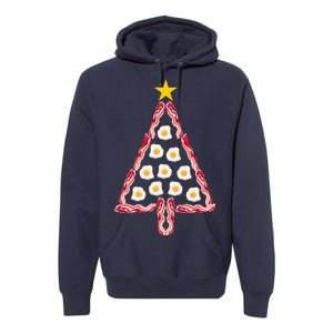 Christmas Breakfast Tree Bacon And Eggs Premium Hoodie