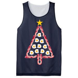 Christmas Breakfast Tree Bacon And Eggs Mesh Reversible Basketball Jersey Tank