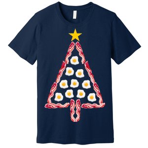 Christmas Breakfast Tree Bacon And Eggs Premium T-Shirt