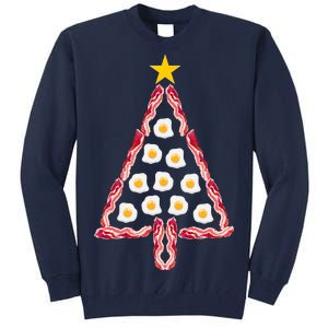 Christmas Breakfast Tree Bacon And Eggs Tall Sweatshirt