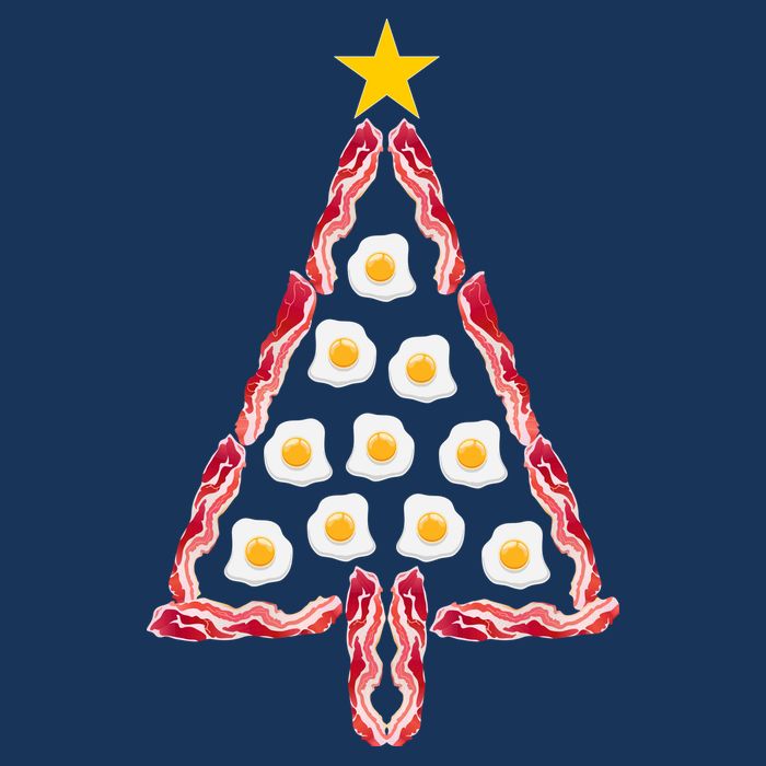 Christmas Breakfast Tree Bacon And Eggs Infant Baby Jersey Bodysuit