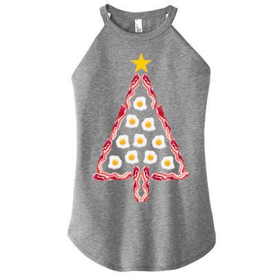 Christmas Breakfast Tree Bacon And Eggs Women's Perfect Tri Rocker Tank