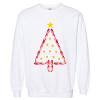 Christmas Breakfast Tree Bacon And Eggs Garment-Dyed Sweatshirt