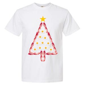 Christmas Breakfast Tree Bacon And Eggs Garment-Dyed Heavyweight T-Shirt