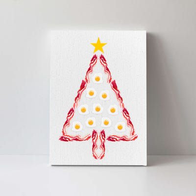 Christmas Breakfast Tree Bacon And Eggs Canvas