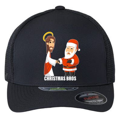 Christmas Bros Jesus And Santa Flexfit Unipanel Trucker Cap