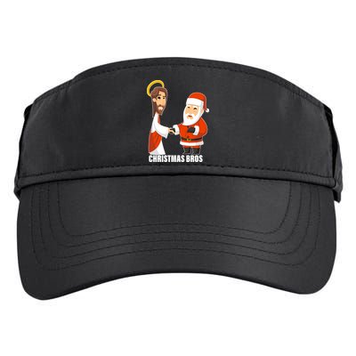 Christmas Bros Jesus And Santa Adult Drive Performance Visor