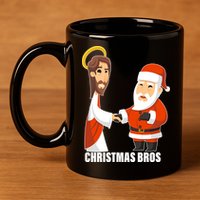 Christmas Bros Jesus And Santa 11oz C Handle Ceramic Mug