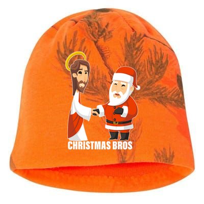 Christmas Bros Jesus And Santa Kati - Camo Knit Beanie