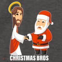 Christmas Bros Jesus And Santa Vector Backpack