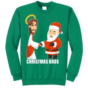 Christmas Bros Jesus And Santa Sweatshirt