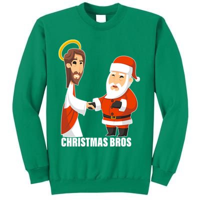Christmas Bros Jesus And Santa Sweatshirt