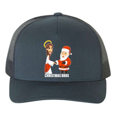 Christmas Bros Jesus And Santa Yupoong Adult 5-Panel Trucker Hat