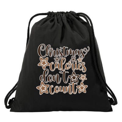 Christmas Calories Don't Count  Drawstring Bag
