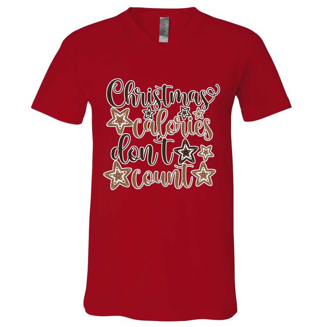 Christmas Calories Don't Count  V-Neck T-Shirt