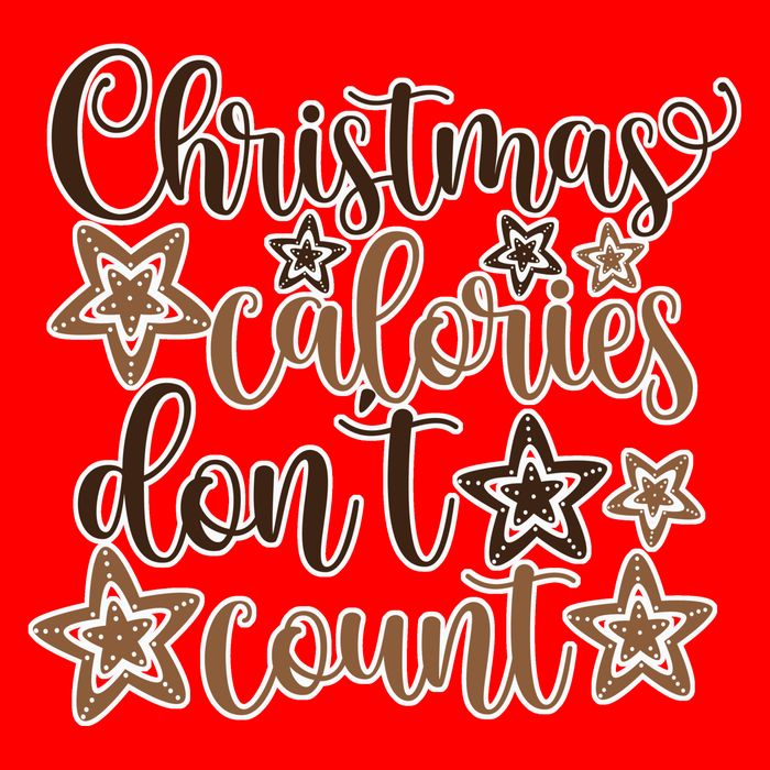 Christmas Calories Don't Count  Button