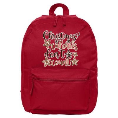 Christmas Calories Don't Count  16 in Basic Backpack