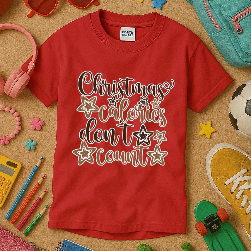 Christmas Calories Don't Count  Kids T-Shirt