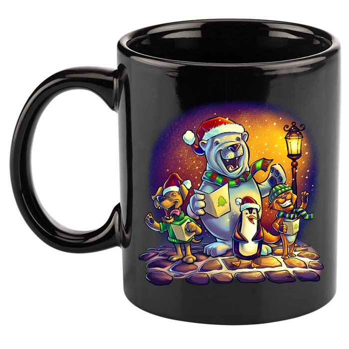 Christmas Carolers 11oz C Handle Ceramic Mug