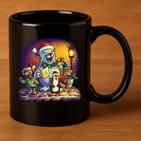 Christmas Carolers 11oz C Handle Ceramic Mug