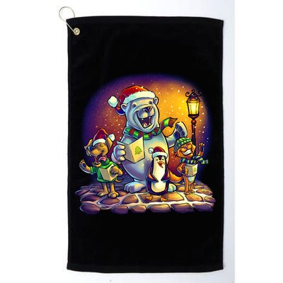 Christmas Carolers Golf Towel