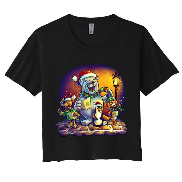 Christmas Carolers Crop Top