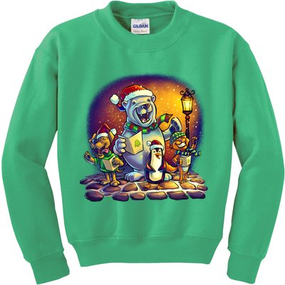 Christmas Carolers Kids Sweatshirt