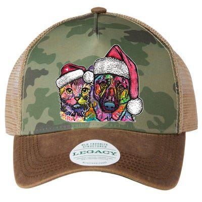 Christmas Cat & Dog W/Hat Dean Russo Legacy Tie Dye Trucker Hat