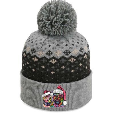 Christmas Cat & Dog W/Hat Dean Russo The Baniff Cuffed Pom Beanie