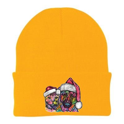 Christmas Cat & Dog W/Hat Dean Russo Knit Cap Winter Beanie