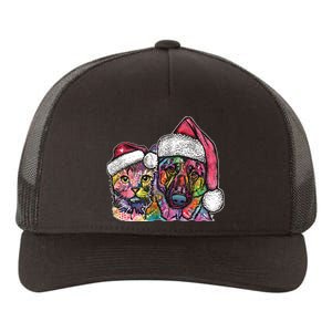 Christmas Cat & Dog W/Hat Dean Russo Yupoong Adult 5-Panel Trucker Hat