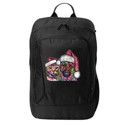 Christmas Cat & Dog W/Hat Dean Russo City Backpack