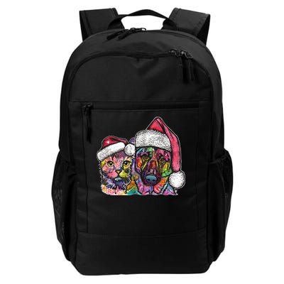 Christmas Cat & Dog W/Hat Dean Russo Daily Commute Backpack