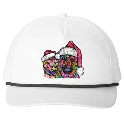 Christmas Cat & Dog W/Hat Dean Russo Snapback Five-Panel Rope Hat